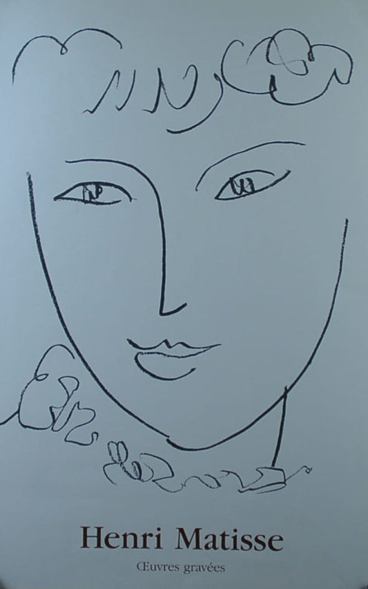 アンリ・マチス    【微笑み】 イメージサイズ74x55cm  オリジナルリトグラフポスター