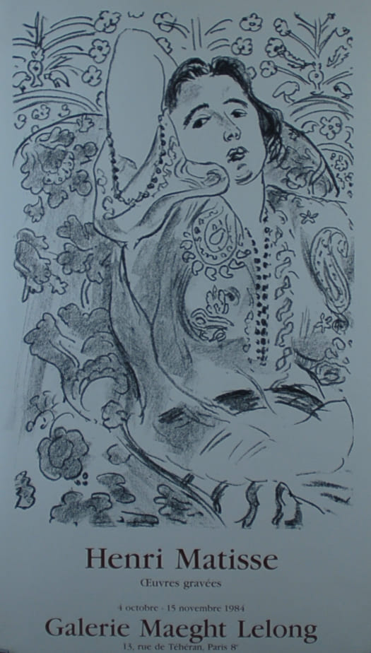 アンリ・マチス    【オダリスク】 リトグラフポスター【額付】