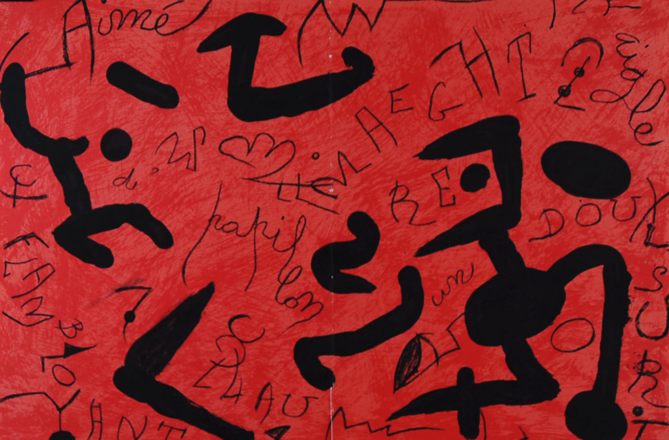 ジョアン・ミロ 【ミロ鏡の後ろより】オリジナルリトグラフリトグラフ【額付】