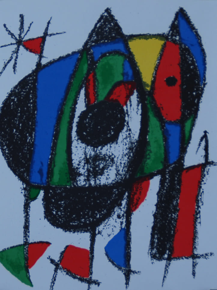 ジョアン・ミロ 【ミロオリジナル版画集より無題6】オリジナルリトグラフリトグラフ【額付】