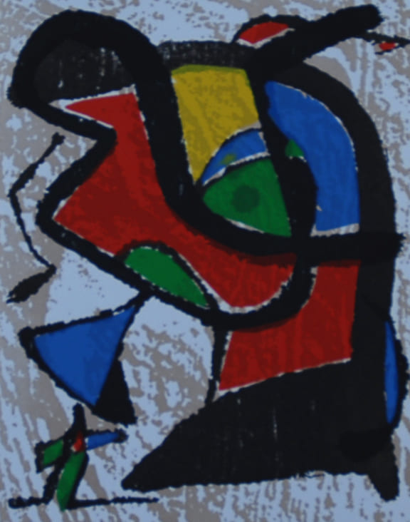 ジョアン・ミロ 【ミロオリジナル版画集より無題5】オリジナルリトグラフリトグラフ【額付】