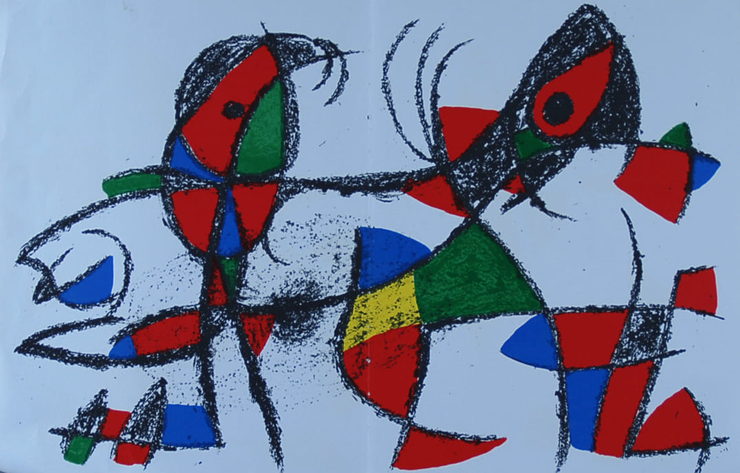 ジョアン・ミロ 【ミロオリジナル版画集より無題1】オリジナルリトグラフリトグラフ【額付】