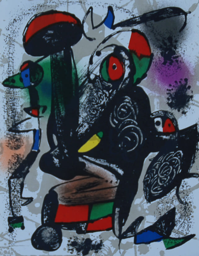 ジョアン・ミロ 【ミロオリジナル版画集より無題16】オリジナルリトグラフリトグラフ【額付】