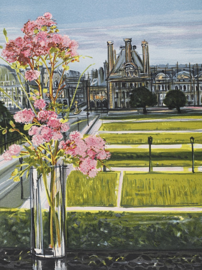 米歇尔·亨利《卢森堡花园》原版石版画