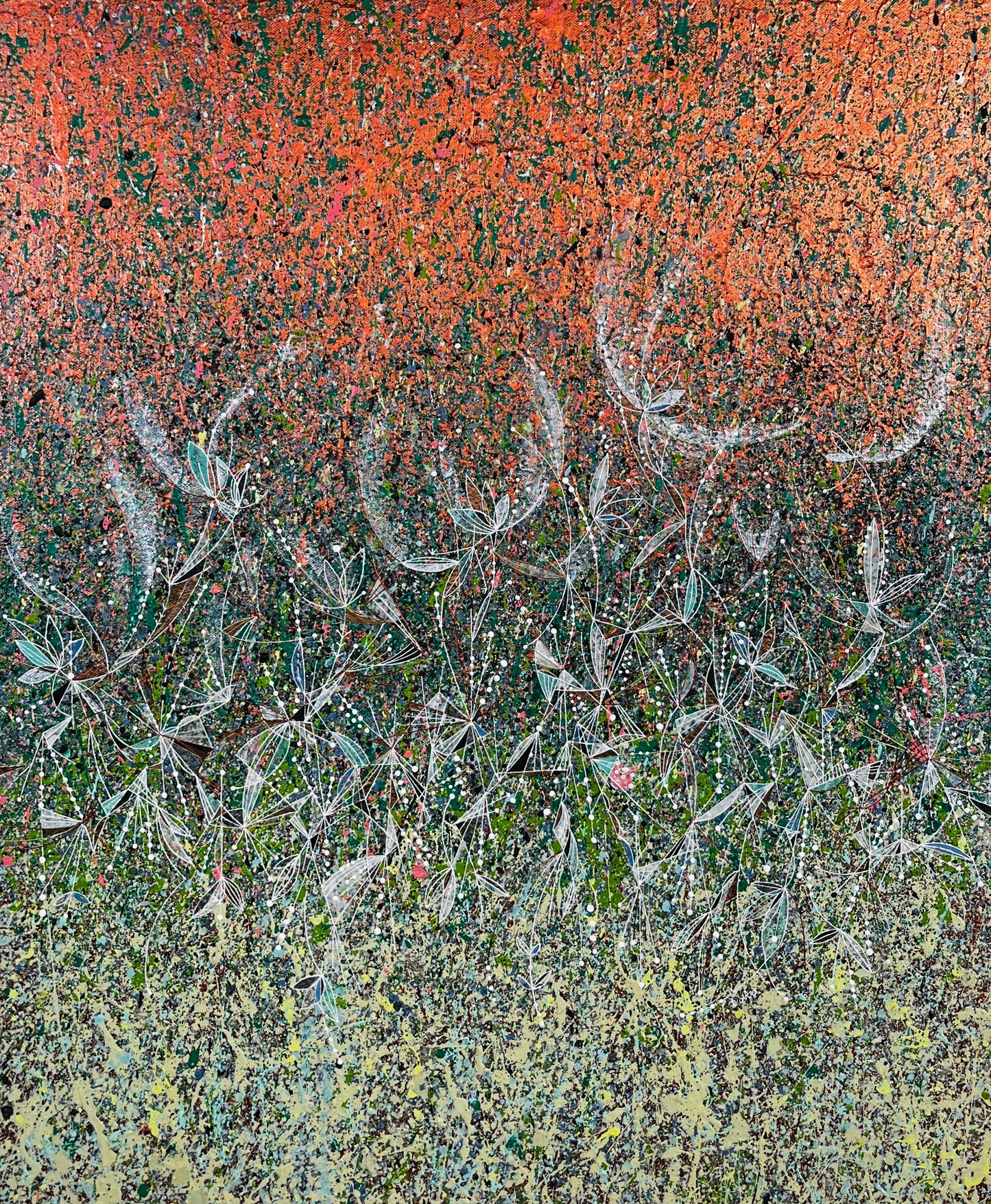 あおきさとこ　想音 - reaching hand   H606×W500×D23mm