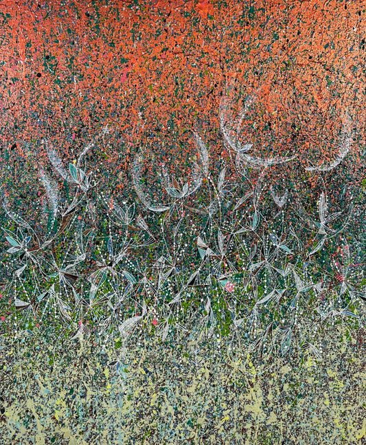 あおきさとこ　想音 - reaching hand   H606×W500×D23mm