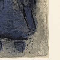 マルク・シャガールMarc Chagall  Rahab and the Spies of Jericho（ラハブとエリコのスパイ）  リトグラフ 1960年制作  限定50部中 第28番