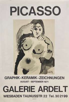 Pablo Picasso "Little Bullring" Original Lithograph Imprinted Signed 1957