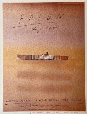 Jean-Michel Folon Folon at Ferrero Folon Exhibition Poster, Ferrero Gallery