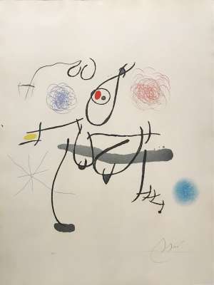 ジョアン・ミロ　【インクのミロ＝Miro a l'encre】1972イメージサイズ66x50cm　オリジナルエッチング＆アクアチント