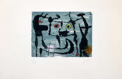 ジョアン・ミロ　【ステュクス（Le Styx）】1958年イメージサイズ 　　17.50 × 24.00 cm オリジナルリトグラフ 
