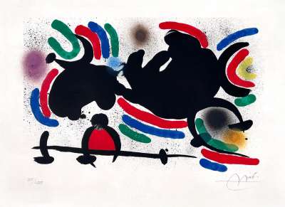 ジョアン・ミロ　【リトグラフ1】1972年イメージサイズ33.00 × 50.00 cm　　オリジナルリトグラフ  1961年 