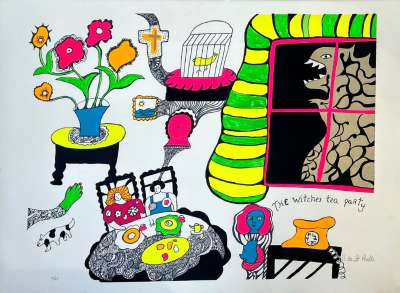 ニキ・ド・サンファル Niki de Saint Phalle　ナナ・パワー：ティータイム（Nana Power : Tea Time）版画 XIV