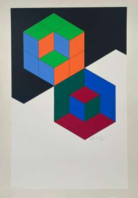 Victor Vasarely Bi-Hexa