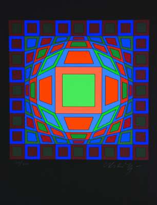 Victor Vasarely Microcosmos Tridim