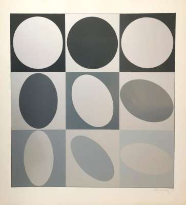 Victor Vasarely Ezust Silver
