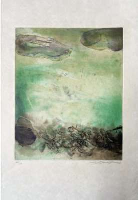 ザオ・ウーキー　Zao Wou-Ki  Canto Pisan (planche 8)　《Canto Pisan（ピサ詩篇） 第8図版》
